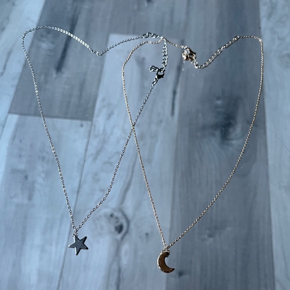 $5/FREE ADD ON | Matching Moon & Star Necklaces - Picture 1 of 3